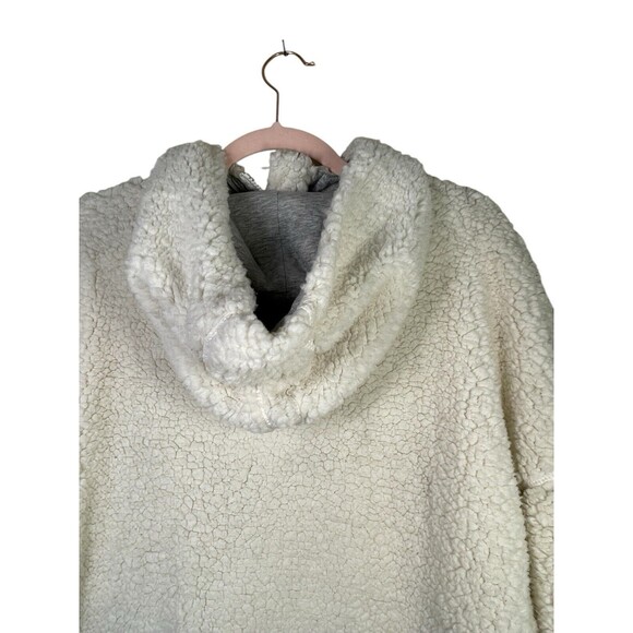 Prana Womens Permafrost Outdoor Hooded Half Zip Sherpa Fleece Jacket Large - Picture 6 of 9